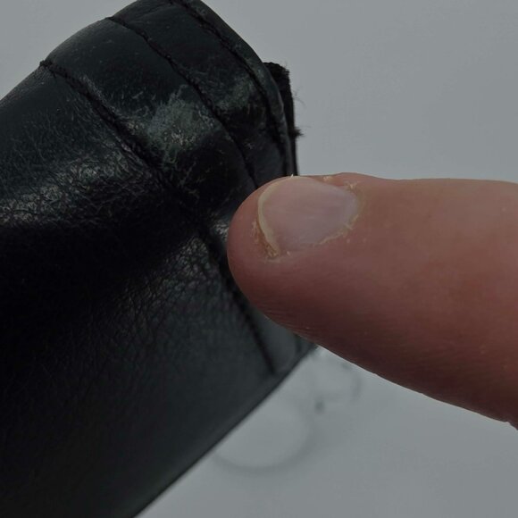 Coach Soho Black Leather Buckle Zip Around Accordion Wallet Gold Hardware - Picture 6 of 11